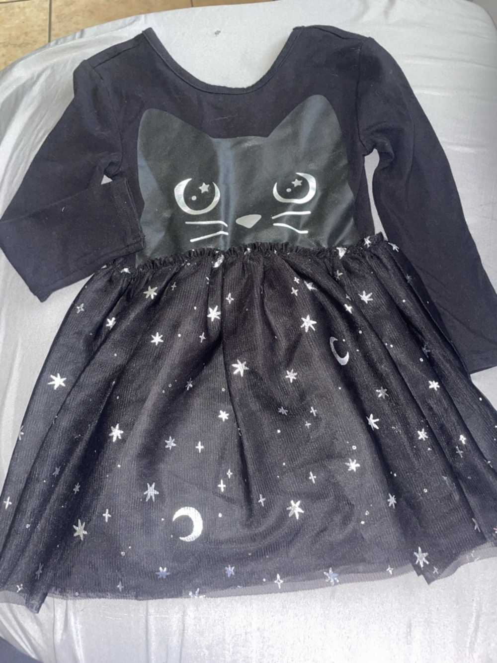 Old Navy Black Cat Moon & Stars Tulle Dress